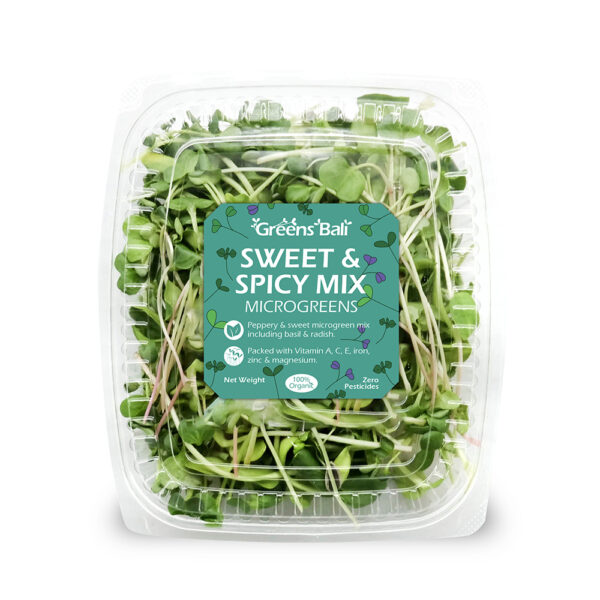 A mix of sweet and spicy microgreens.